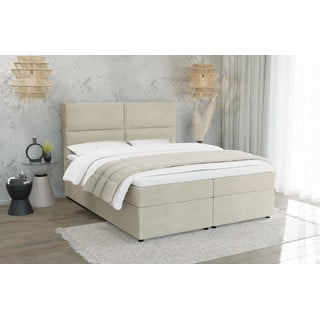 Bež boxspring krevet s prostorom za odlaganje 160x200 cm Rico – Ropez