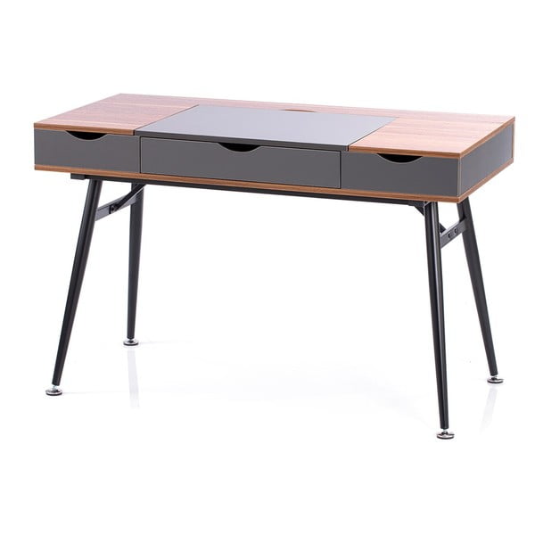 Radni stol s pločom stola u dekoru oraha 60x120 cm Faryn – Homede