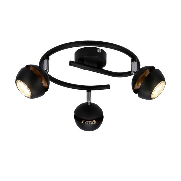 Crna/u zlatnoj boji stropna svjetiljka s metalnim sjenilom 38x38 cm Boni – Candellux Lighting-image-4