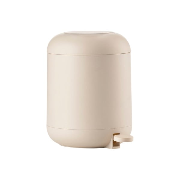 Bež plastična kanta za smeće s pedalom 4 l Sensu – Zone