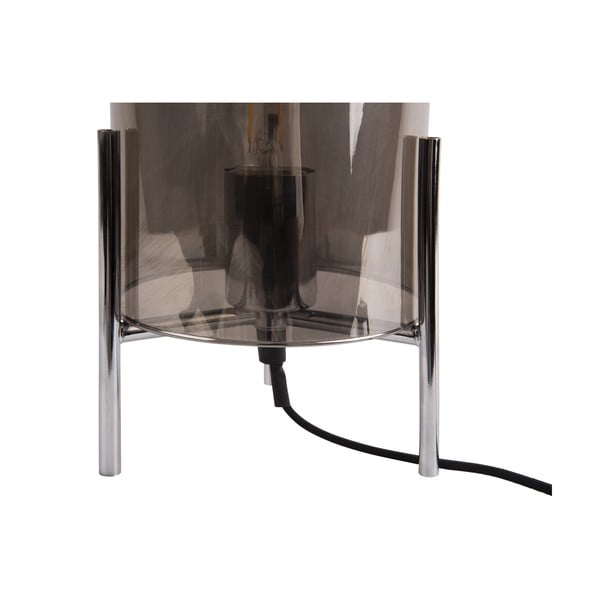 Siva staklena stolna lampa Leitmotiv stakleno zvono-image-3