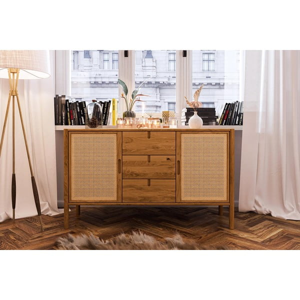 Niska komoda od hrastovine 142x84 cm Pola - The Beds-image-1