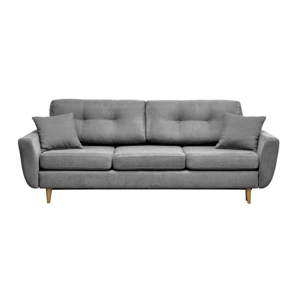 Sivi kauč na razvlačenje sa svijetlim nogama Mazzini Sofas Rose