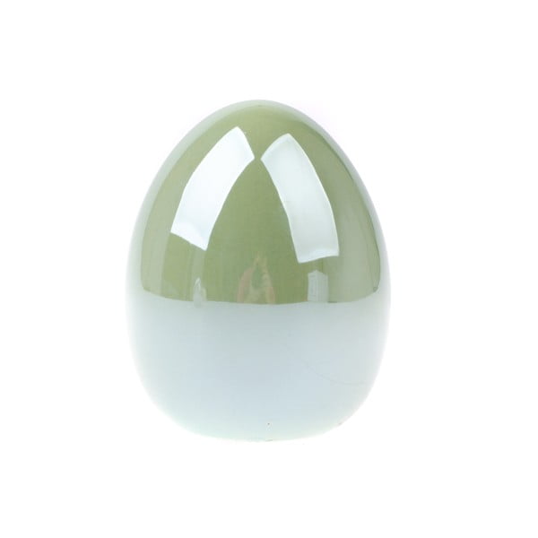 Zeleni keramički ukras Dakls uskršnje jaje, visina 10,3 cm