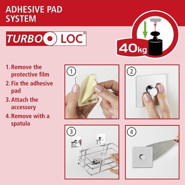 Crni držač za kuhinjske ručnike Wenko Turbo-Loc® Gala širine 30,6 cm-image-1