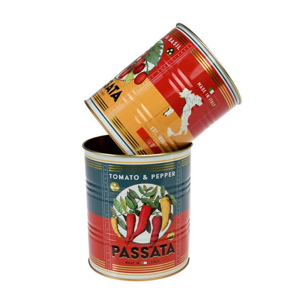 Dekorativne kositrene kutije za pohranu u setu  2 kom ø 11x13 cm Passata – Rex London