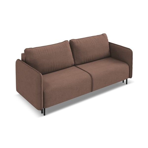 Ružičasta sklopiva/s prostorom za odlaganje sofa 226 cm Luana – Makamii-image-3