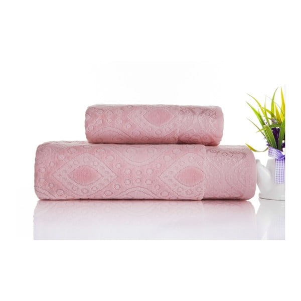 Set od 2 ručnika Sal Pink, 50x90 cm i 70x140 cm