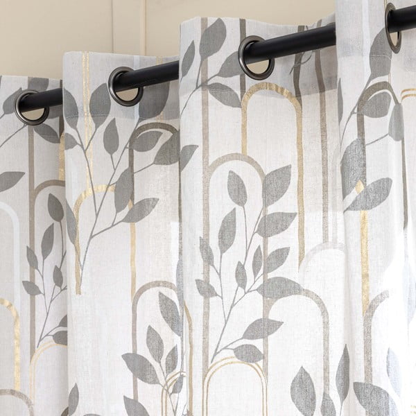 Siva zavjesa 140x240 cm Roseris – douceur d'intérieur-image-2