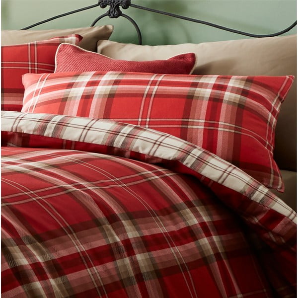 Crvena posteljina Catherine Lansfield Kelso Red, 200 x 200 cm-image-1