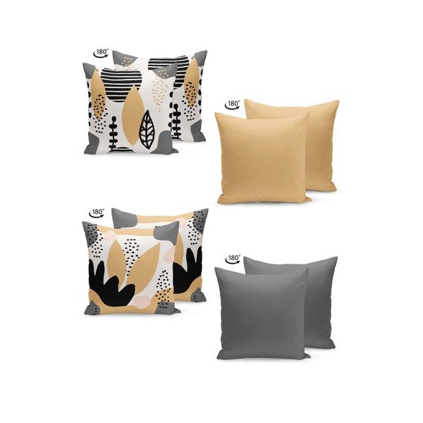Set od 4 sivo-bež jastučnice Kate Louise Geometric, 45 x 45 cm-image-1