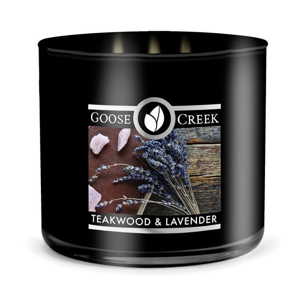 Mirisna svijeća u teglici Goose Creek Teakwood & Lavender, 35 sati gorenja