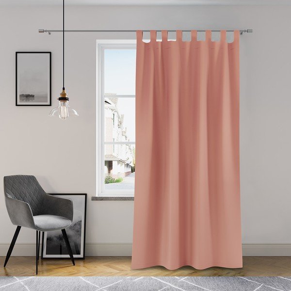Ružičasta zavjesa AmeliaHome Tab, 140 x 250 cm-image-1