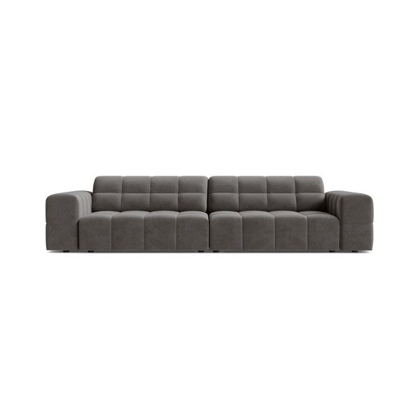 Siva baršunasti sofa 252 cm Chicago – Cosmopolitan Design