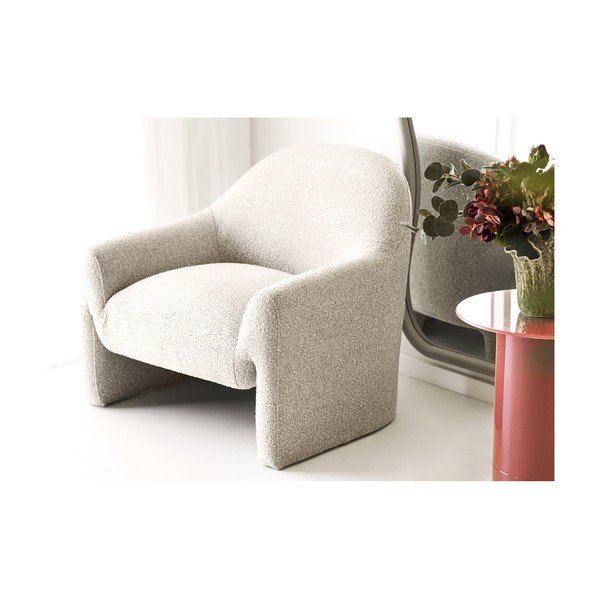 Krem fotelja od šenila Zahara – House Nordic-image-3
