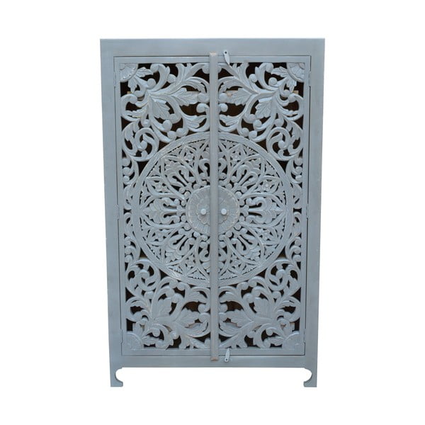 Svijetlo sivi ormarić od masivnog manga 165x40 cm Kalita – Støraa