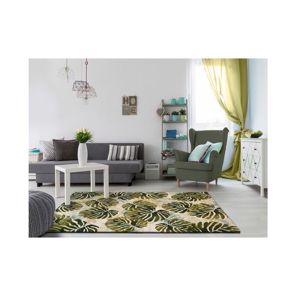 Zeleno-bež tepih Universal Tropics Multi, 140 x 200 cm-image-1