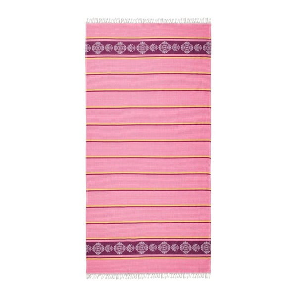 Ružičasti ljubičasti hamam ručnik Deco Bianca Loincloth Pink Stripe, 80 x 170 cm