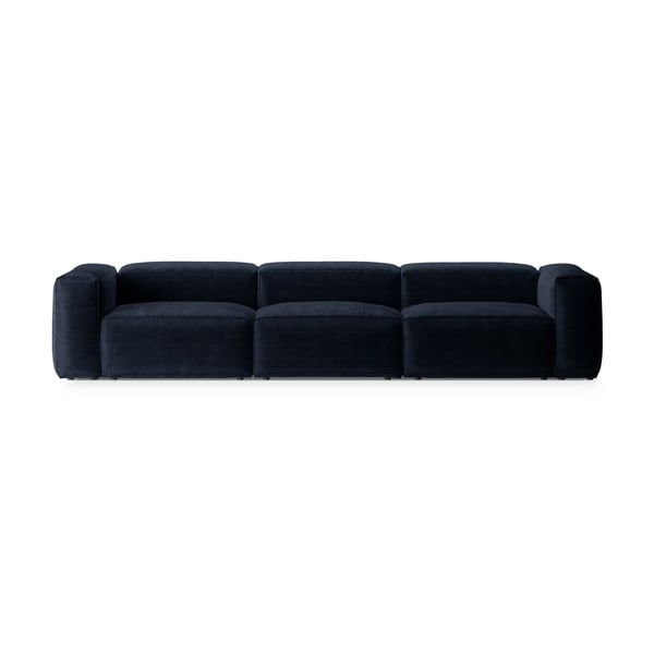 Tamno plava sofa od samta 364 cm Bergamo – Cosmopolitan Design