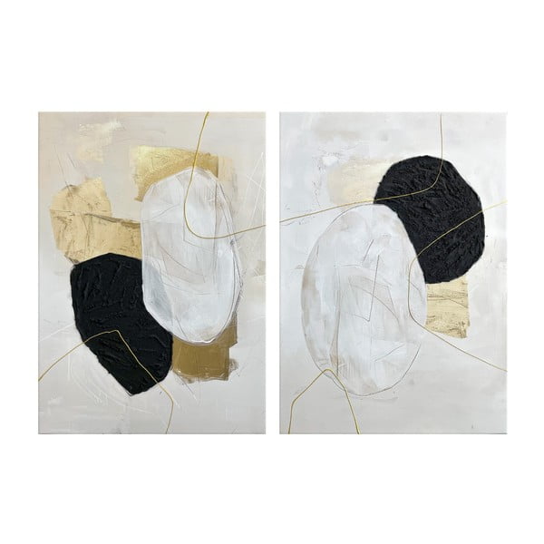 Slike sa ručno oslikanim elementima u setu od 2 kom 50x70 cm Crystal – Styler