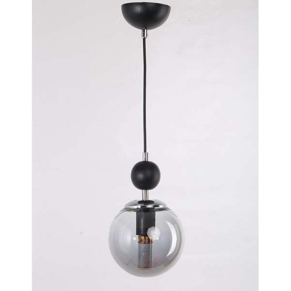 Crna/siva viseća svjetiljka sa staklenim sjenilom ø 15 cm Marble – Squid Lighting