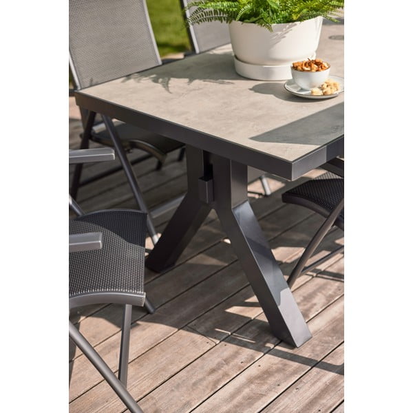 Tamno siva metalna vrtna stolica Salvatore – Hartman-image-3