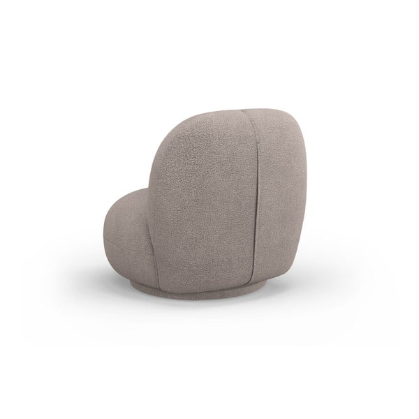 Bež fotelja od bouclé tkanine Chuck – Micadoni Home-image-3