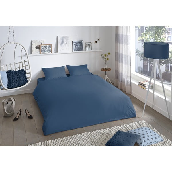 Plava pamučna posteljina Good Morning Universal, 200 x 220 cm-image-1