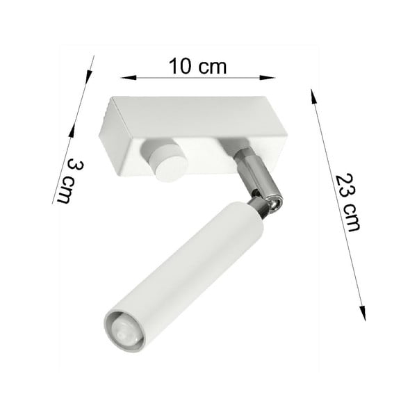 Bijeli reflektor 10x3 cm Tiden – Sollux-image-3