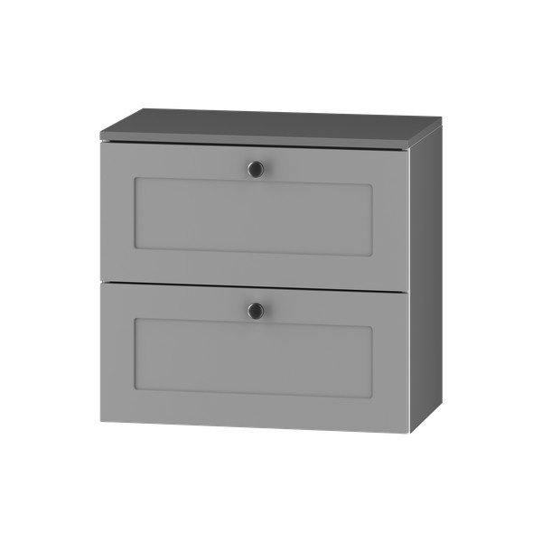 Sivi niski/zidni ormarić za ispod umivaonika 61,5x60 cm Senja – STOLKAR