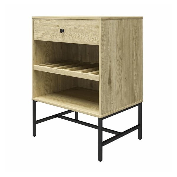 Vitrina za vino u dekoru bora u prirodnoj boji za 6 boca, 60x83 cm Tamlin - Queer Eye-image-2