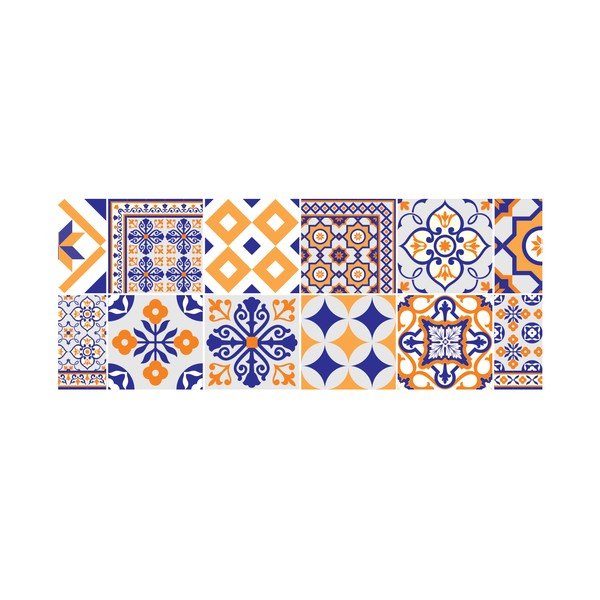 Set od 12 ukrasnih zidnih naljepnica Ambiance Alenna, 15 x 15 cm-image-1