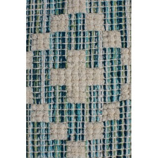 Bež-plava pamučna staza Flair Rugs Leela, 60 x 200 cm