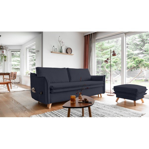 Tamno siva/antracitno siva sklopiva sofa 225 cm Charming Charlie – Miuform-image-3