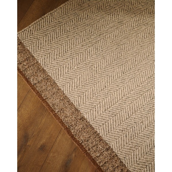 Bež obostrani/ručno rađen vunen tepih 160x230 cm Nifelia – Kave Home-image-3