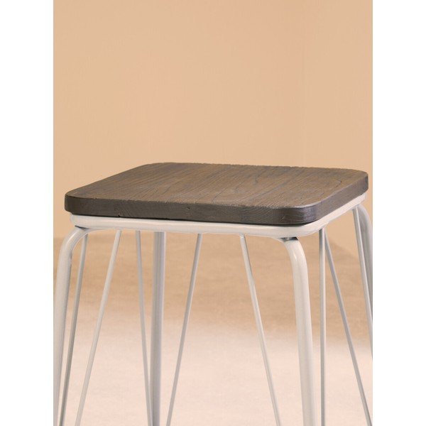 Sivi/u tamnoj prirodnoj boji stolac od čvrstog brijesta District – Premier Housewares-image-3