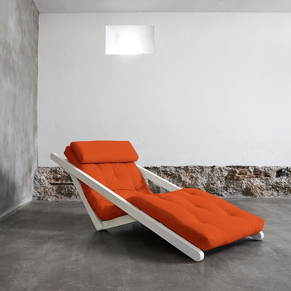 Figura za ležaljke Karup Figo, bijela/narančasta, 70 cm