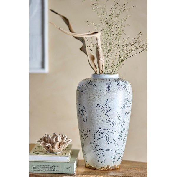 Krem vaza od kamenine (visina 34 cm) Adah – Bloomingville-image-1