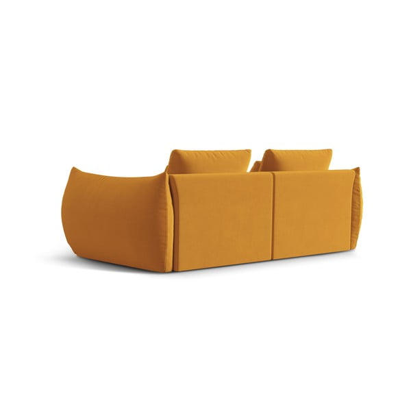 Žuta  baršunasti sofa 232 cm Bloom – Micadoni -image-3