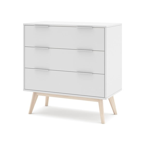 Bijela niska komoda 80x83 cm Campus - Marckeric-image-3