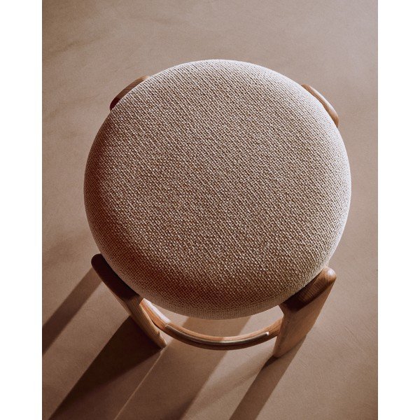 Bež/u svijetloj prirodnoj boji barska stolica od čvrste jeseni (visine sjedala 75 cm) Granite – Kave Home-image-3