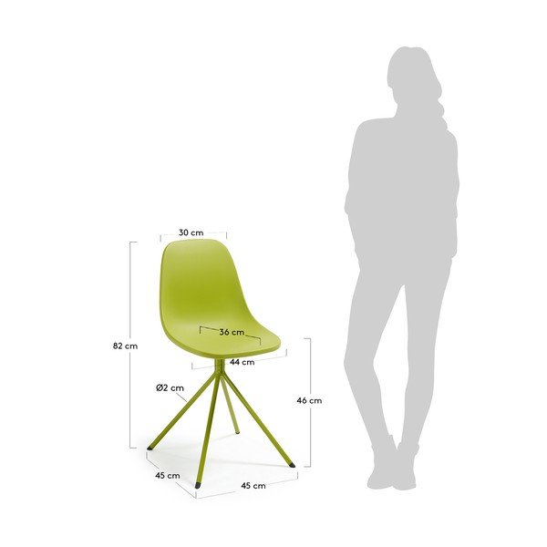 Set od 2 zelene blagovaonske stolice La Forma Mint-image-3