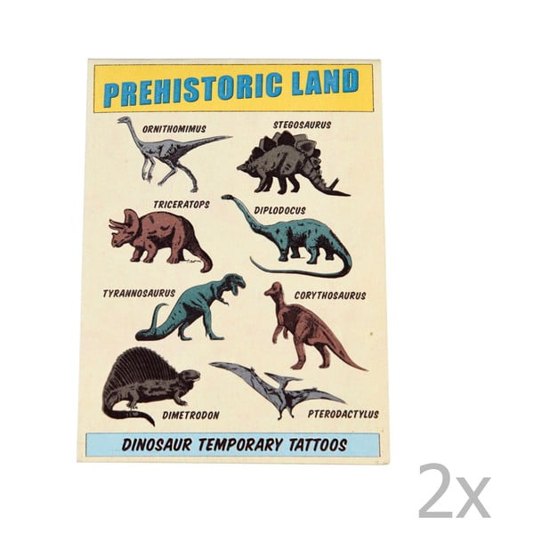 Set od 2 privremene tetovaže Rex London Prehistoric Land