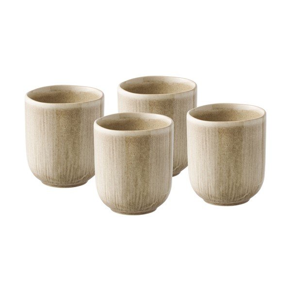 Bež šalice u setu 4 kom glinene 360 ml Viola – House Nordic