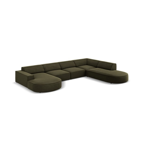 Zeleni baršunasti kutni kauč (desni kut) Jodie - Micadoni Home-image-3