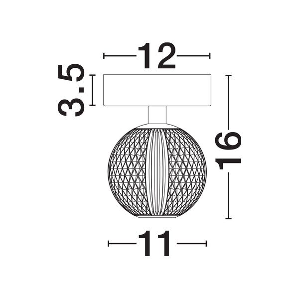 LED stropna svjetiljka aluminijska u zlatnoj boji sa sjenilom od akrilnog stakla Brillante – Nova Luce-image-4