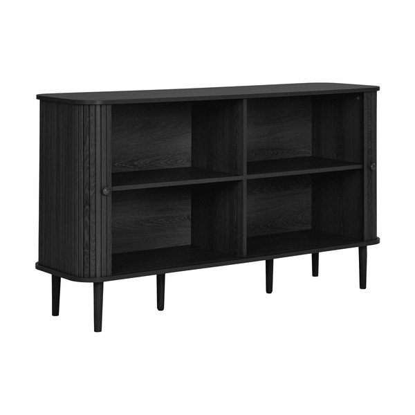 Crna komoda od masivnog bora 140x79x40 cm Nikko – House Nordic-image-4