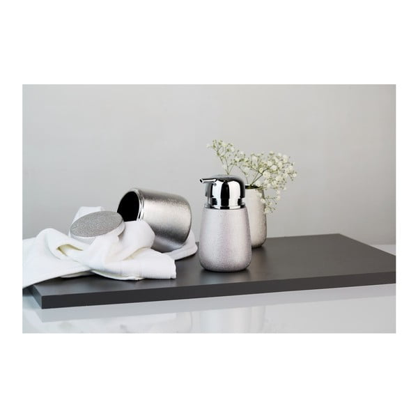 Keramička čaša za četkice za zube u srebrnoj boji Wenko Glimma-image-1