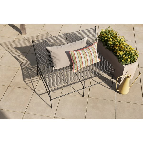 Crna metalna vrtna klupa String – Hübsch-image-2