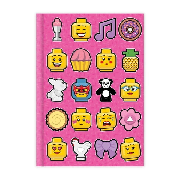 LEGO® ikonski ružičasti dnevnik, 96 stranica